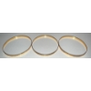 Image 2 : Stamped 10K Yellow Gold Bangle w/ Diamond Cut Design(x3) 2.75D