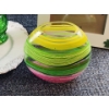 Image 2 : Emerald Green Hoosier Crinkle Glass Vases, With Assorted Home Decor and Seashells