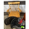 Image 2 : Childs Rocking Chair, New Metal Seats, Shearling Rug 