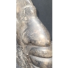 Image 5 : Soapstone Carved Face 2.5 W, 5 D, 7 T and Yellow Vase w/ Painted Flowers 4" Base, 10 T 