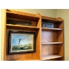 Image 4 : Corner Oak shelving set three pieces in total all very well handcrafted ready for Home or Library 
