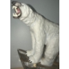 Image 2 : 'Lord Of The Ice' Polar Bear Sculpture by The Franklin Mint ft/ Porcelain Polar On Crystal Ice
