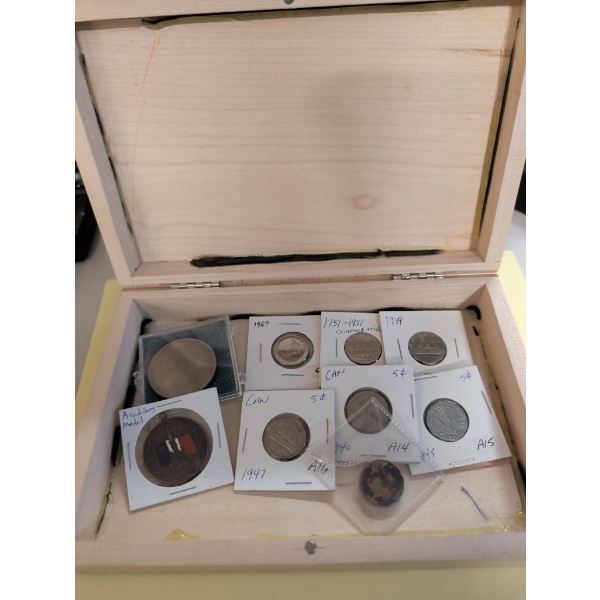 Canadian Nickels & More in Royal Canadian Mint Wooden Box
