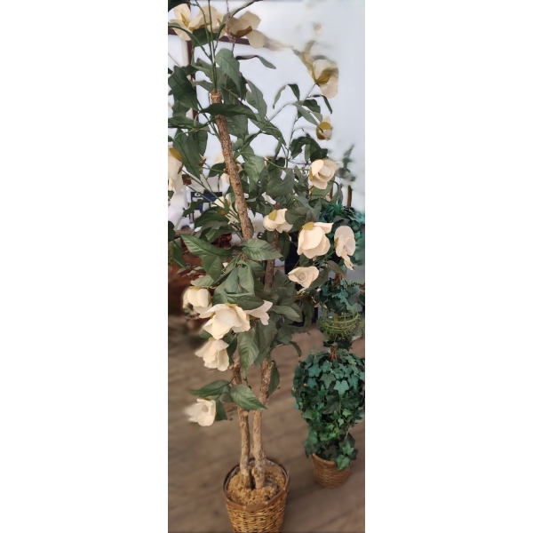 Faux Greenery: Floral Tree 10" Top Diameter Pot, 72 T and Topiary Ivy 8" Top Diameter Pot, 48 T 