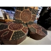 Image 2 :  three leather handmade Nigerian footstools