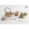 Image 6 : Collection Of Asian-Style Pottery, Teapot , Tea Bowl, A lid Container, And A Soapstone Figurine 