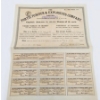 Image 1 :  Vintage Stock Certificate For The Fortis Powder & Explosives Company, Limited, dated July 1890 