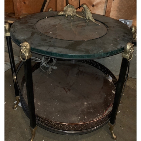 Unique Lion Head Round Table 28T