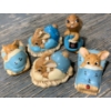 Pendelfin Sleeping Rabbits: 'Wakey', 'Peeps', 'Dodger', 'Dodger' & 'Lucky Pocket' 