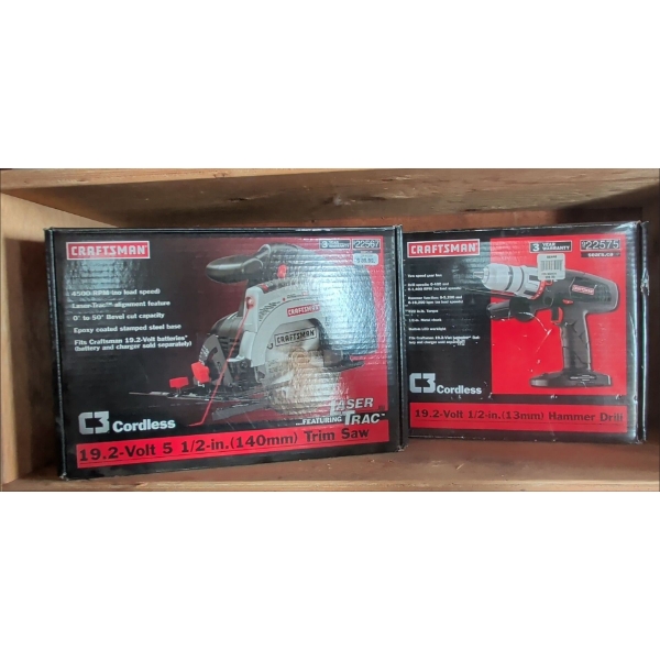 Cordless CRAFTSMAN 19.2v Tools - 1/2" Hammer Drill w/ 1/2" Circular Saw