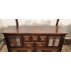 Image 10 : Vintage Dark Wood Bedroom Dresser Set with Intricate Carvings and Brass Hardware ( See Description)