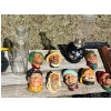 Image 1 : vintage Bossons chalkware wall plaques made in Congleton England x 7 Vintage Lamplight Farms oilLamp