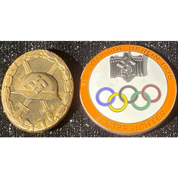 German Kampfrichter (Official Judge) 1936 Olympic Badge & WW2 Badge Marked L/40