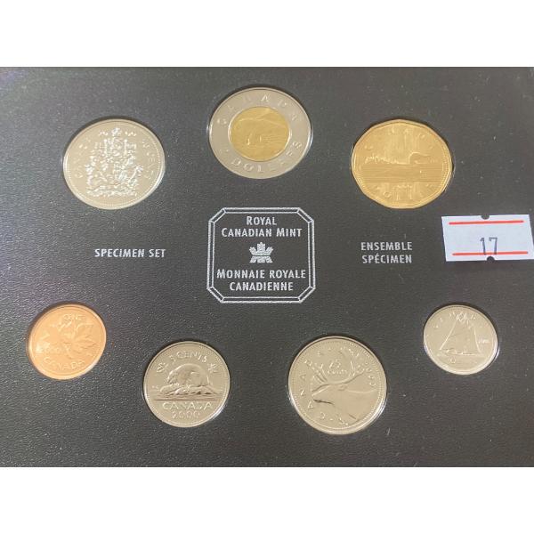 2000 Canadian Specimen Coin Set by the Royal Canadian Mint