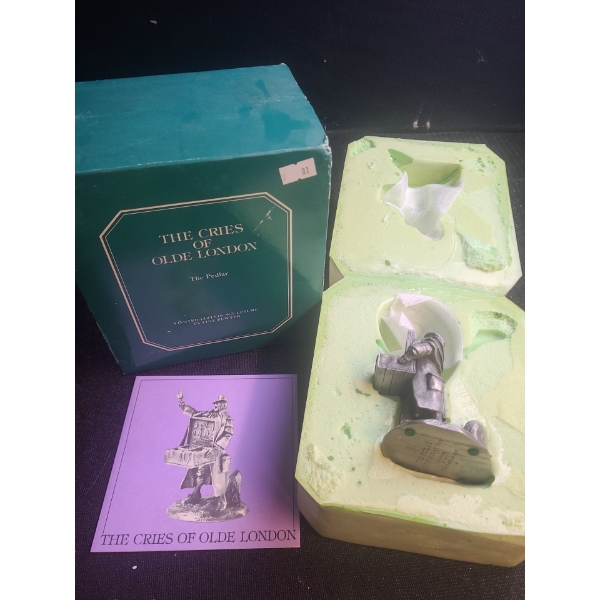 Cries of Olde London Pewter Figurine, Franklin Mint: The Pedlar