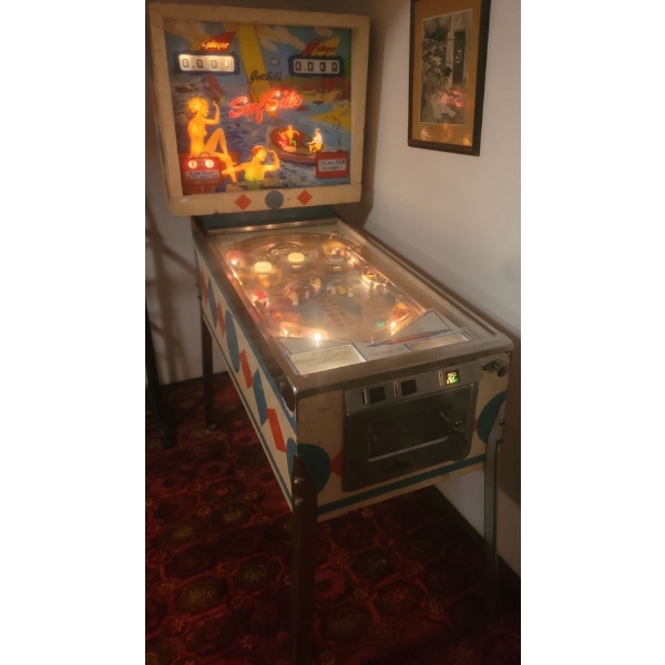 Gottlieb & Co. 2 Player Surf Side Pinball Machine Game w/ Key - 29W, 52D, 69T