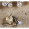 Image 10 : 2 Strands of Authentic Cultered Pearls (Some Damage), With 2 Sets of Imitation Pearl Studs 