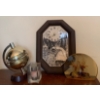 Alaska Eagle Wall Clock 19T w/ Temperature Instrument & Decorative Resin Decor