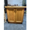 Image 2 : 2 Oak Cabinets With Shelves & Storage bin Holder 