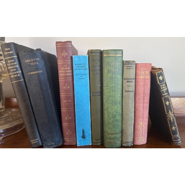 How To Win Friends & Influence People, Poems, Modern Dictionary, Law Books