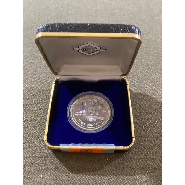 1989 Canadian Hot Air Balloon Championships Trade Dollar in Case