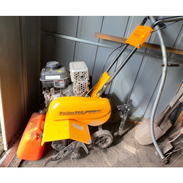 Poulan Pro Heavy Duty Tiller Plus Jerry Can 