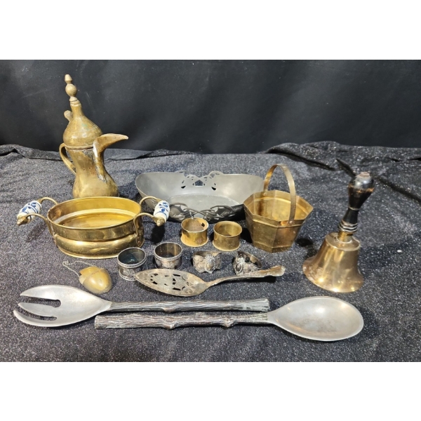 Mixed Metal Melodies! - Assortment of Brass, Silver Plate Home Decor