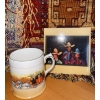Image 3 : Basket & Handmade Throw Blanket W/Hat and Different Styles Of Coffee Cups