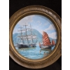 Image 2 : 1979 Framed Royal Doulton Hong Kong John Stobart Plate + 1979 Royal Doulton