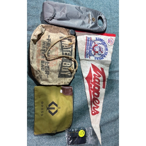 Collection of Vintage Bags and Flag
