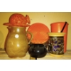 Image 1 : Old Tyme Tupperware Pieces, Tea Pot. Rustic Jug, & Blown Glass Art Work (Jug is 16"tall)