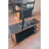 Image 1 : TV Stand w/ Glass Shelves and Mount (2) 50 W, 17 D, 56 T 