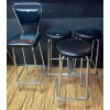 Image 1 : Vintage Vegan Leather & Chrome Bar Seats 31T (4 Count)