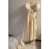 Image 2 : Beautiful Vintage Fairy Tale Princess Puffed Sleeve Long Train Wedding Dress