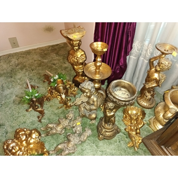 Lovely Decorative Pieces Golden in Color, Not Metal 