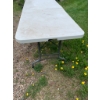Image 2 : Folding Rectangular Table with Metal Legs