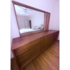 Image 7 : Wooden Dresser with Integrated Mirror and Sliding Doors