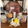 Hand Painted Heartwood Creek Pig Figurine Aromatherapy Candles & More