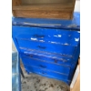 Image 2 : Blue Wood Table - Shelf - Blue Dresser