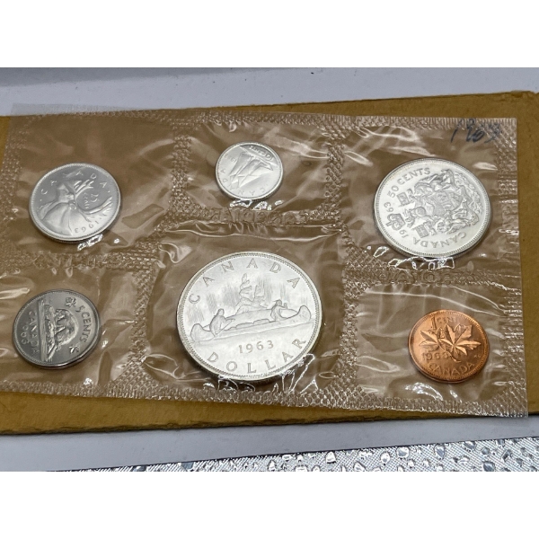 1963 Canadian Uncirculated Coin Set 43g 80% Silver