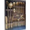 Image 2 :  Vintage Thai Nickel Bronze Cutlery Set.