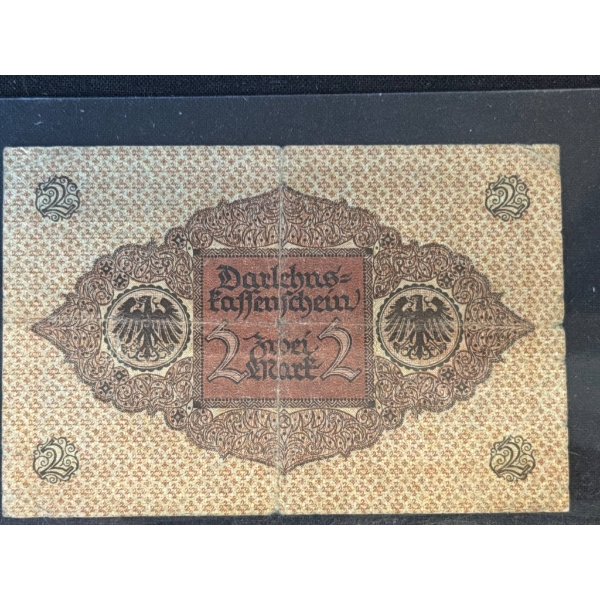 German Empire 2 Mark Banknote, 1914 Series