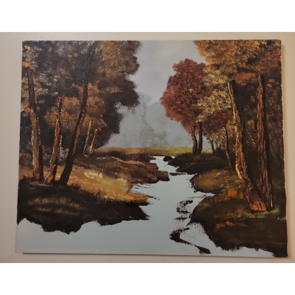 Original Works Oil Painting By Local Artist Lloyd Rogowski 22x21