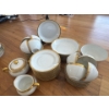 Image 1 : Limoges Porcelain Dinnerware Collection White/22K Gold Trim