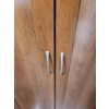 Image 2 : Wood-Finish MDF Armoire with Double Doors and Metal Handles