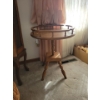 Image 1 : Vintage Oak Round End Table w/ Spindle Legs 31T