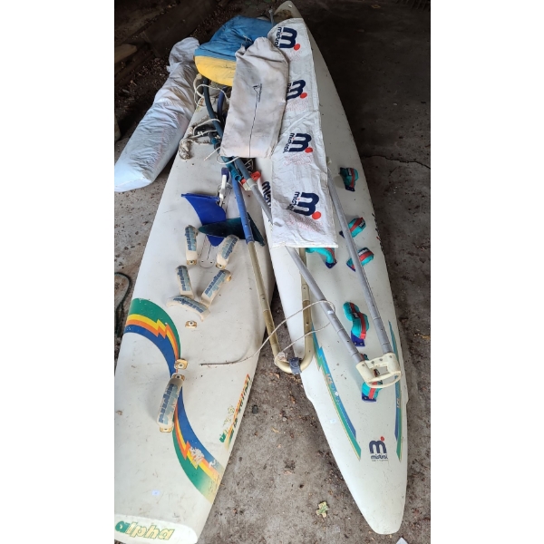 Windsurfing Boards- Alpha Inspiration 140 L, 24 W, and Mistral  Malibu LCS Carbon 140 L, 24 W