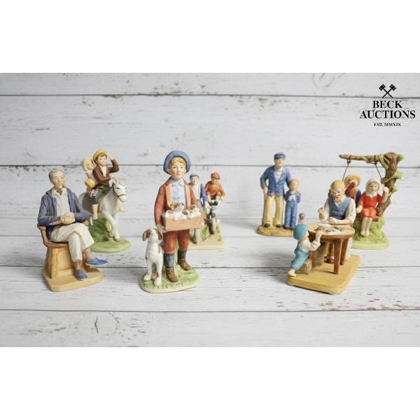 7 Collectible Of Norman Rockwell Figurines, 
