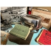Image 2 : Two toasters and iron and an old tin canteen, Red Cross storybook Canadian electrical cord part one 