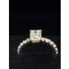 Image 3 : 2ct Radient Cut Moissanite Set with 16 Round Cubic Zirconia 925 Silver Ring - Size 9